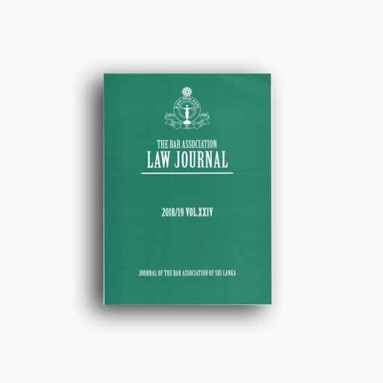 The Bar Association Law Journal 2018/2019 Vol. XXIV BASL